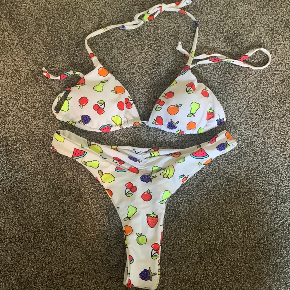 fruit colorful bathing suit set